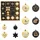 vidaXL Weihnachtskugel-Set 40 pcs Schwarz und Gold Kunststoff