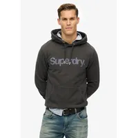 Superdry Core Logo City Kapuzenpullover Washed Black 3XL