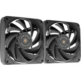 Mars Gaming MF-NCLX2, Kit 2x Ultra-Leise 120mm Lüfter, Hybridblatt-Design, 2-in-1 Lüfter mit Hyperbalanced FDB Kupferlager, PWM-Anschluss-System, Anti-Vibrations-Pads, Schwarz