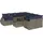 vidaXL Gartensofa-Set 9-tlg. grau Polyrattan
