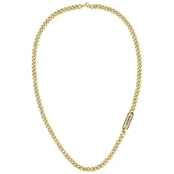Kette ohne Anhänger »Schmuck Edelstahl Halsschmuck Halskette Panzerkette DISTRICT«, 78761155-0 gelbgoldfarben