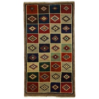 Orientteppich Perserteppich Gabbeh 195 x 106 cm, Borento, rechteckig, Handgeknüpft beige
