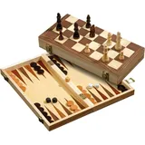 Philos 2509 - Schach-Backgammon-Dame-Set, Feld 40 mm, KH 76 mm