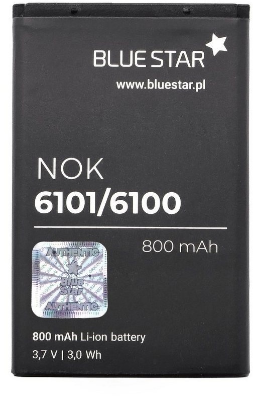 BlueStar Bluestar Akku Ersatz kompatibel mit Nokia 6100 / 6131 / 6300 / 6101 / 1661 / 7270 800 mAh Austausch Batterie Accu BL-4C Smartphone-Akku
