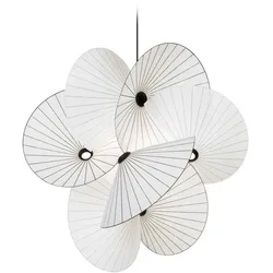 Moooi - Serpentine Pendelleuchte 8, weiß / schwarz