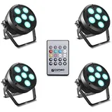 Cameo ROOT PAR 6 SET 1 LED-PAR-Scheinwerfer Anzahl LEDs (Details): 6 12W Schwarz