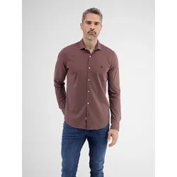 Herren Jerseyhemd mit Haifischkragen - Deep Garnet Red - S