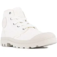 Palladium "PAMPA HI", Damen, Gr. 41,5, soft weiß, Textil, Schuhe Schnürboots, Schnürstiefel, Schnürstiefelette aus Canvas