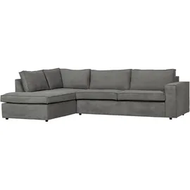 Livetastic Eckcouch 2-Sitzer Silber