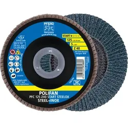 POLIFAN Fächerscheibe PFC 125x22,23 mm konisch Z40 Startlinie START STEELOX Stahl/Edelstahl