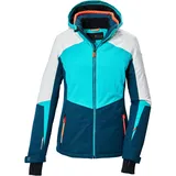 KILLTEC Damen Skijacke/Funktionsjacke mit abzippbarer Kapuze und Schneefang KSW 66 WMN SKI JCKT, aqua, 40,