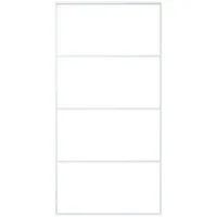 vidaXL Schiebetür ESG Glas und Aluminium mattiert 102,5x205 cm Weiß - Weiß