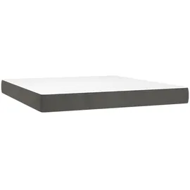 vidaXL Boxspringbett mit Matratze Dunkelgrau 160x200 cm Samt1372958