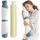 Homealexa Lange Wärmflasche mit weichem Bezug 2 Liter, Long Hot Water Bottle mit Handwärmer Schlauch-Wärmflasche Bauchwärmertasche Bettflasche für Frauen Männer