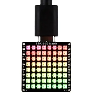 Waveshare ESP32-S3-Matrix Development Board, Onboard 8×8 RGB LED Matrix and QMI8658C Attitude Sensor, Supports Wi-Fi and Bluetooth LE, ESP32 Development Board