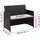 vidaXL Gartensofa 99 x 59 x 0 cm Schwarz