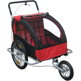 BC-ELEC 2 in 1 Kinderanhänger rot/schwarz