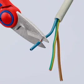 Knipex Elektrikerscheren mit Mehrkomponenten-Hüllen, glasfaserverstärkt 160 mm, 95 05 10 SB