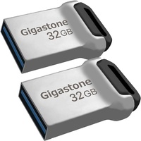 Gigastone Z90 32GB 2er-Pack USB 3.1 Flash-Laufwerk, Mini Fit Metall Wasserdicht Kompakt Pen Drive, Zuverlässige Leistung Thumb Drive, USB 2.0 / USB 3.0 Schnittstelle kompatibel