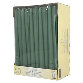 Papstar Leuchterkerzen 25 cm 50 St. dunkelgrün