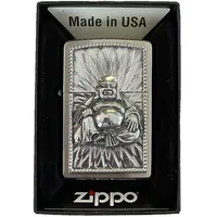 Zippo Buddha With 108 Peal Emblem Brushed Chrome Sturmfeuerzeug