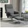 Homcom Relaxsessel Samt 78 x 106 x 85 cm Dunkelgrau mit Hocker