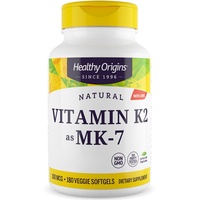 Healthy Origins, Natural Vitamin K2 as MK-7, 100mcg, 180 Veg. Weichkapseln