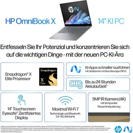 HP OmniBook X AI PC 14" 16 GB RAM 1 TB SSD meteor silver (14-fe0660ng)