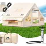 eloneo aufblasbares Zelt 4-6 Personen Beige