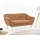 mks möbel Sofa PIRS-2 Sitzer, Set, Sofa 2-sitzer, T30-Schaum, Skandinavischer Stil, Gesteppte Polsterung, Holzbeine orange