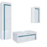 Vladon Aloha V2 1-tlg. Weiß matt/Weiß glänzend