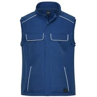 Workwear Softshell Vest - SOLID - Professionelle Softshellweste im cleanen Look mit hochwertigen Details blau, Gr. XL