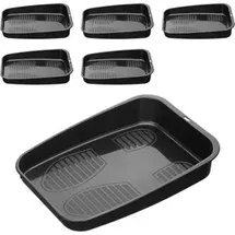 Navaris schuhabtropfschale 5017307, 6 Stück, für 6 Paar Schuhe, schwarz, 32,7 x 23,6 x 6 cm