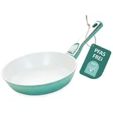 Genius Cerafit Revolution Pfanne 24 cm, Keramik antihaftbeschichtet, Bratpfanne frei mit Glasdeckel abnehmbarem Griff für alle Herdarten Induktion
