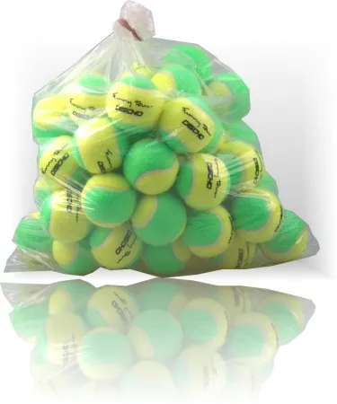 Tennisbälle - DISCHO Funny Tour - Methodik - Stage 1 - gelb/grün - 60 Bälle im Polybag