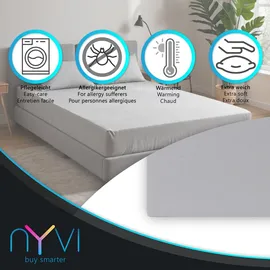 nyvi Spannbettlaken Mikrofaser 140 x 200 - 160 x 200 cm petrol 2 St.