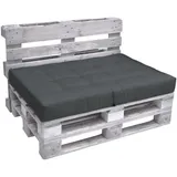 Beautissu Palettenkissen Sitzkissen ECO Elements Sitz 120x80x15cm Graphitgrau
