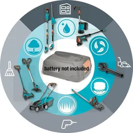 Gardena 2000/2 18V P4A (nur Pumpe): 2.000 l/h max. Fördermenge, 2 bar max. Druck, Flachabsaugung bis 5 mm, Entwässerung/Bewässerung/Auspumpen, ohne Akku (14600-55)