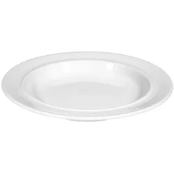 Esmeyer 6 x Seltmann Teller halbtief 25,5 cm, Form: Vitalis,  Dekor: 34929 dunkelrotes Band