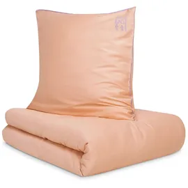 Bugatti Bettgarnitur unifarben Orange 155 x 220 cm + 80 x 80 cm