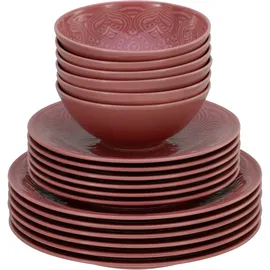 CreaTable Orient Mandala Tafelservice 18-tlg. rot