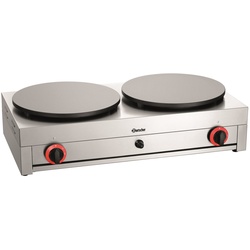 Bartscher Gas-Crêpe-Backgerät 2CP400G, Ø2x40cm, Crepes, Crepesplatte, Crepesplatten, Crepe-Maker, Crepes-Maker, Crepeeisen, Pfannkuchen