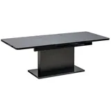 Feldmann-Wohnen Couchtisch Optima, 126-168x70cm schwarz Hochglanz ausziehbar höhenverstellbar schwarz