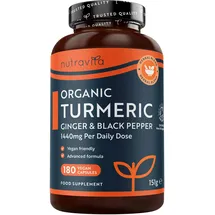Nutravita Bio-Kurkuma-Curcumin Kapseln 180 St.