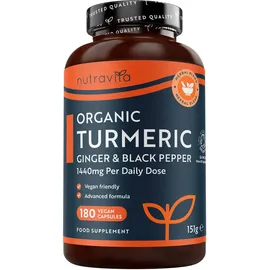 Nutravita Bio-Kurkuma-Curcumin Kapseln 180 St.