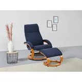 Home Affaire Relaxsessel »Paris, TV-Sessel mit Hocker und manueller Liegefunktion«, (Set, 2 Jahre Gewährleistung - mind. 14 Tage Rückgaberecht - blau