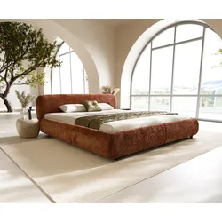 DELIFE Polsterbettgestell Shona 180x200 cm Teddystoff Rost, Polsterbetten