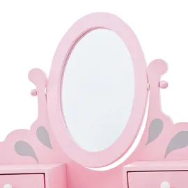 Teamson Kids Kinder-Schminktisch, Pink, Holzwerkstoff, Mode, Freiform, 63x99x32 cm, Babymöbel, Kinderkommoden