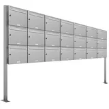 AL Briefkastensysteme Standbriefkasten 21 Fach Silber