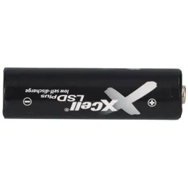 XCell 4x XCell Mignon Akku AA LSD Plus Ni-MH 1,2V 2550 mAh low self-discharge + Akkubox
